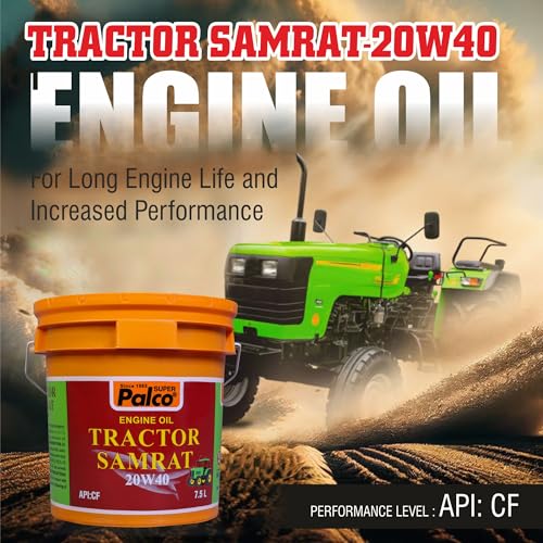 Image of PALCO Tractor Samrat 20W-40 CF Multigrade Diesel Engine Oil for Tractors 7.5 Litre Heavy Duty Engine Oil Compatible with Escorts, Ford & Eicher Increased Drain Interval