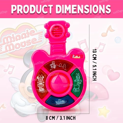 Image of Zest 4 Toyz Musical Guitar Toy for Kids with Colorful LED Lights and Sound Toy Battery Operated Baby Toys Musical Instrument Toys Birthday Gift for Kids Boys & Girls - Dark Pink
