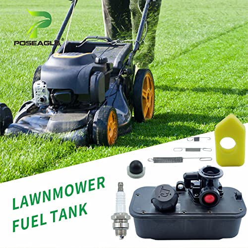 Poseagle 494406 Fuel Tank With 795477 Carburetor Replaces 498809, 498809A, 498811, 494407, 494775, 497619, 699660, 794147, 794161, 795469, Briggs And Stratton Fuel Tank #TOP1