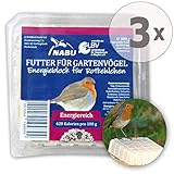 CJ Wildlife Energieblock für Rotkelchen und andere Wildvögel mit Mehlwürmer, Sparpack 7 x 300 g