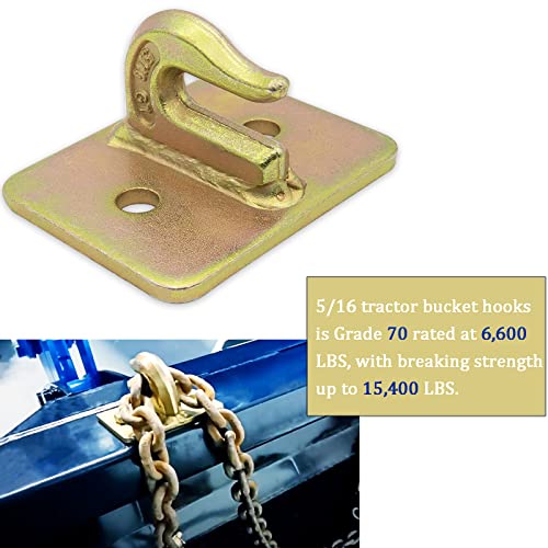 Tractor Bucket Hooks 5/16, Tractor Bucket Grab Hooks 5/16, Tractor Grab Hooks, Heavy Duty Grab Hooks For Loader Tractor Bucket (2 Pack) #TOP4