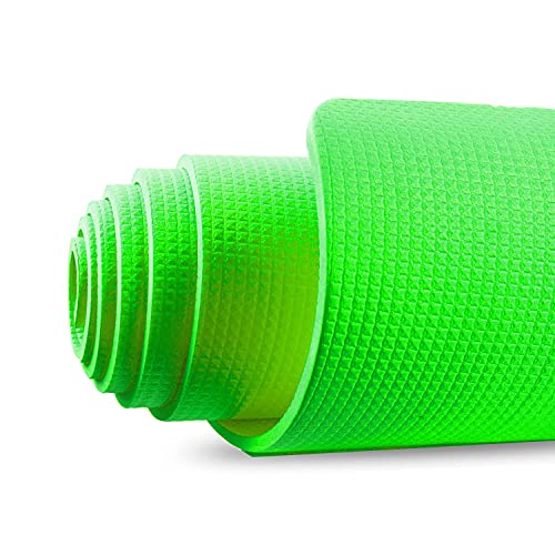 Image of Yoga Mats For Women and Men Exercise For Home Workout Gym Anti Slip EVA Material Yoga Mat 4Mm For Kids Gym Mats (Green, 4 mm)