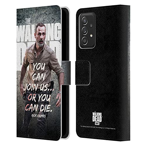 AMC The Walking Dead Rick Grimes étui portefeuille cuir Samsung Galaxy A53 5G protection stylée