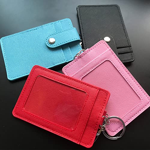 Image of 2 Pack Slim Minimalist Wallet, ID /Office Keys /Credit Cards Holder Pocket Purse, Lightweight Simple Wallets for Contact /Business Cards, Metro Card