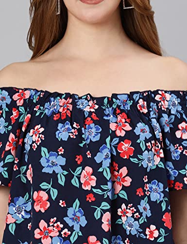 Image of oxolloxo Gurff Floral Print Off-Shoulder Women top