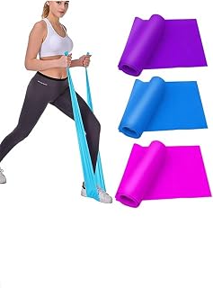 Pilates Direnç Lastiği Seti, 3 Adet, 90x7,5 cm, Fa