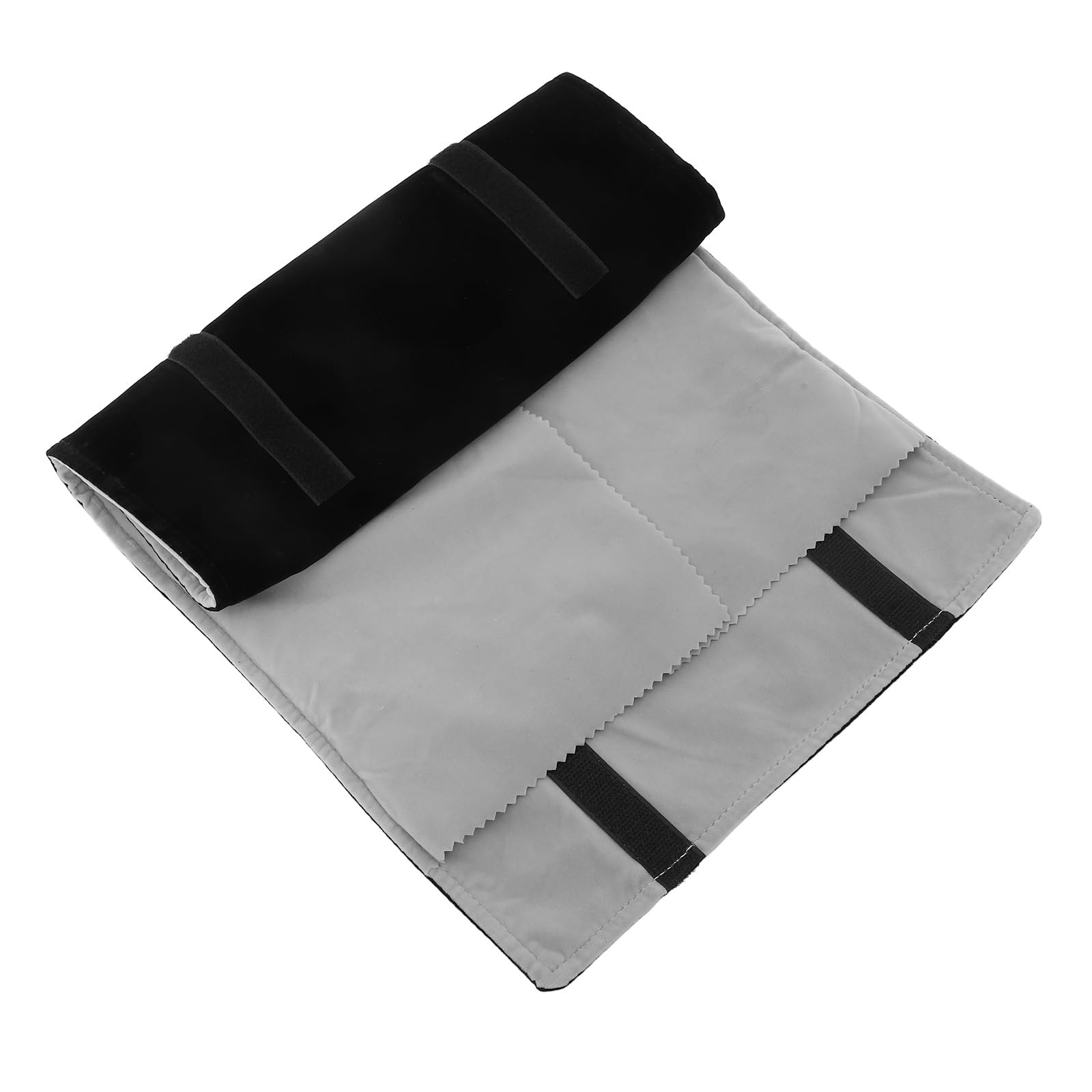 Alipis Bolsa de Rollo de Joyería de Viaje, Organizador de Joyería Plegable, Bolsa de Almacenamiento de Joyería, para Collar, Pulsera, Pendientes, Anillo (Grey)