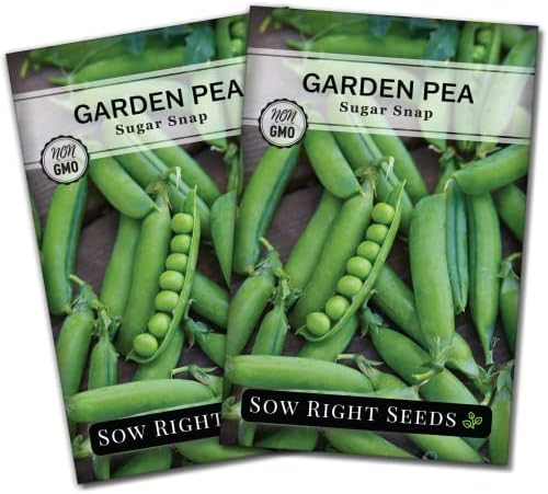 Sow Right Seeds - Sugar Snap Pea Seeds for Planting - Non-GMO Hei...