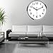 Wall Clock Metal Frame Glass Cover Non-Ticking Number Quartz Wall Clock 12inch Modern Quartz Design Decorative Indoor/Kitchen Silver