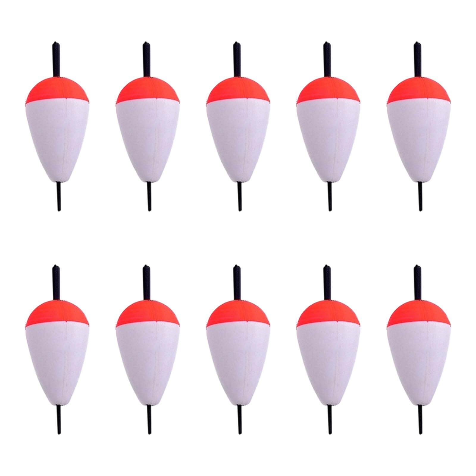 yanwuwa 10Pcs High Hardness Hard Foam Buoys Float Floating Buoys Red and White Foam Sea Fishing Bobber for Fishing Tackle Float Bobber