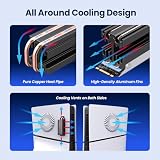 GRAUGEAR PS5 Slim M.2 SSD Cooling Pack, Ventilation PS5 Slim Cover and Open-Air PS5 SSD Heatsink, Heat Pipe Cooler for PS5 M.2 SSD, Cross Ventilation Design(Not Fit for Original PS5/PS5 Pro)