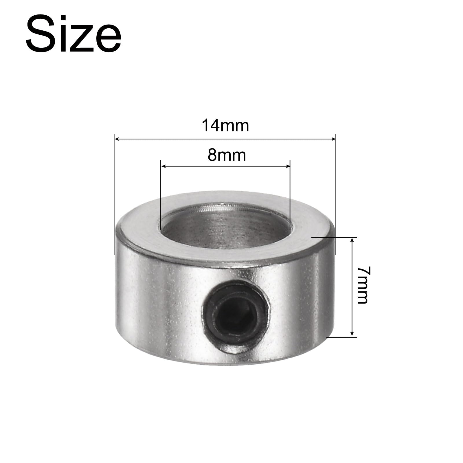 Stainless Steel Shaft Collars - 12 Pack -2