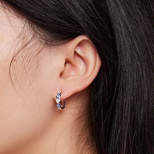Boucles d'oreilles Huggie Hoop plaquées Or Blanc bijoux minimalistes