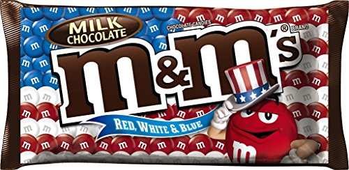 M&M's Milk Chocolate Candies Bag, Red/White/Blue, 11.4 Ounce