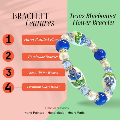 State Flower Beaded Bracelet - Botanical Jewelry Gift for Woman4