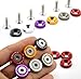 Amooca Red Password JDM Aluminum Alloy Fender Bumper Engine Dress Up Washers Kit with Bolts - 10 Pieces