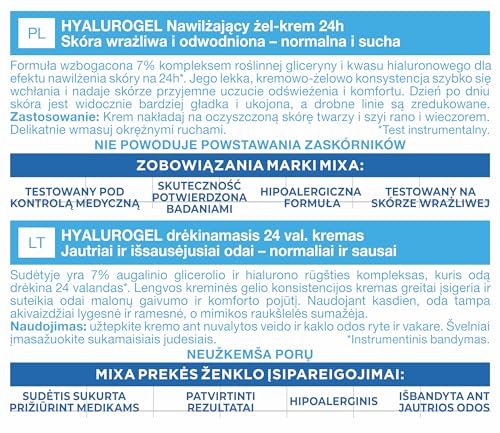 Mixa Hyalurogel Krem Nawilżający, 50 ml