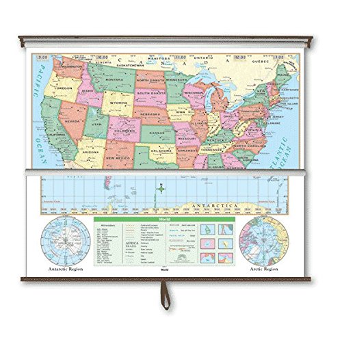 Essential Wall Map Combo - U.S. / World