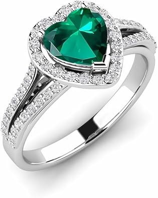 Heart Shape Ruby/Moissanite/Peridot/Turquoise Engagement Ring S925 10K 14K 18K Gold Personalized Gemstone Rings Promise Ring Engraved Name Birthday Jewelry Gift for Wife Her 1-5 Carats