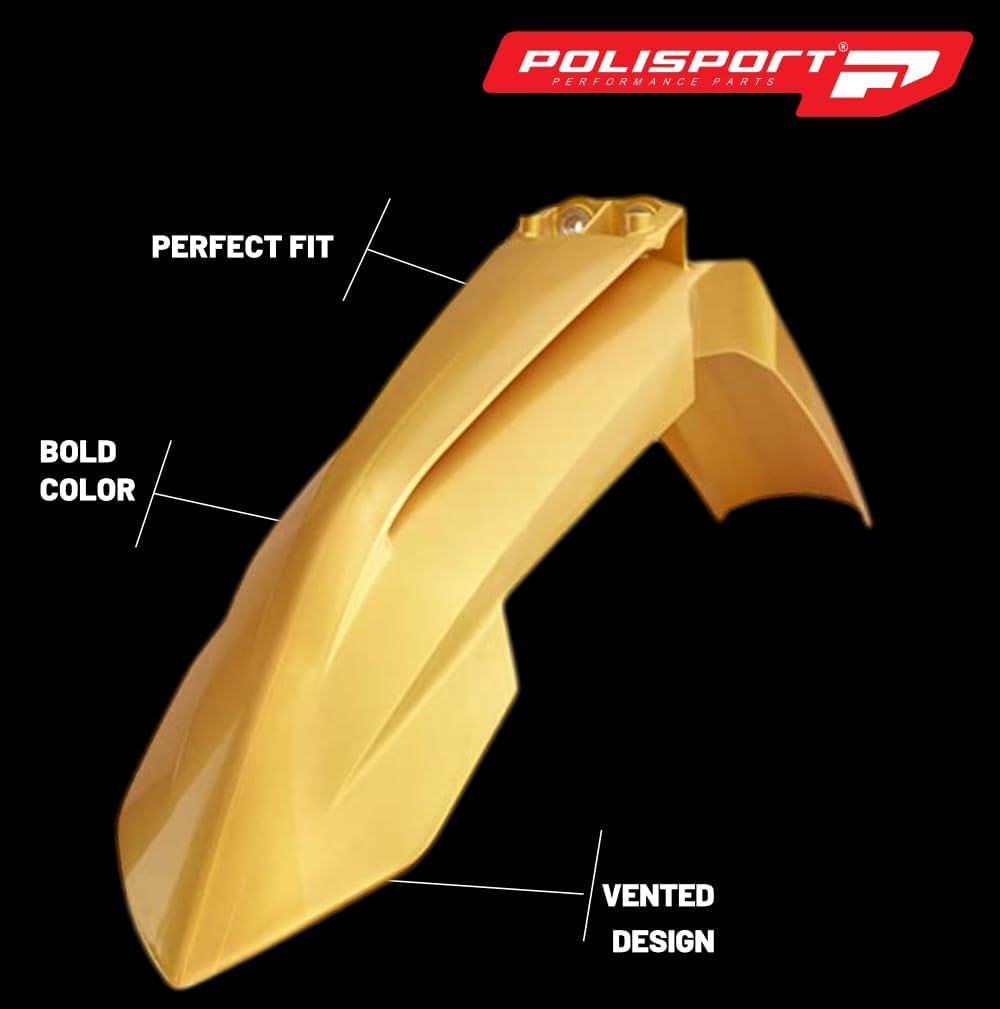 Polisport Motocross (MX) Restyling Kit for KTM SX/SX-F/XC/XC-F (2019-22) Dirt Bike – OEM Quality, Durable, Flexible & Perfect Fit – Black/Gold