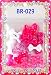 Tara Girls Self Hinge Plastic Mini Bow Hair Barrettes - Pink & White - 20 Pcs.