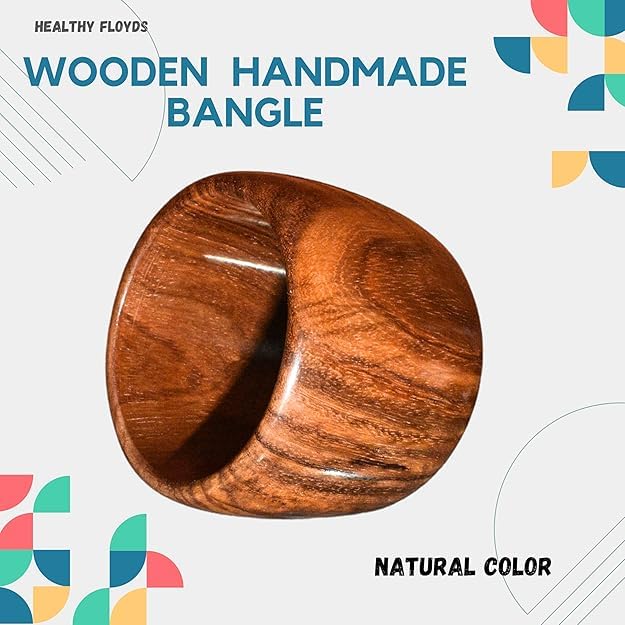 Image of Handcrafted Wooden Bangles Set | Sustainable Natural Wood Jewelry for Women | Stylish & Lightweight Bracelets - Perfect for Christmas Gifts, Winter Fashion & Eco-Friendly Gifting