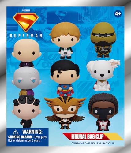 Image of Superman Legacy Movie Series 1 – 5" Collectible Bag Clip – Blind Bag (ONE Random Figure) – DC Superhero Character Keychain/Backpack Accessory | Official Licensed Merchandise