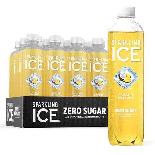 Sparkling Ice, Coconut Pineapple Sparkling Water, Zero Sugar Flavored Water, with Vitamins and Antioxidants,