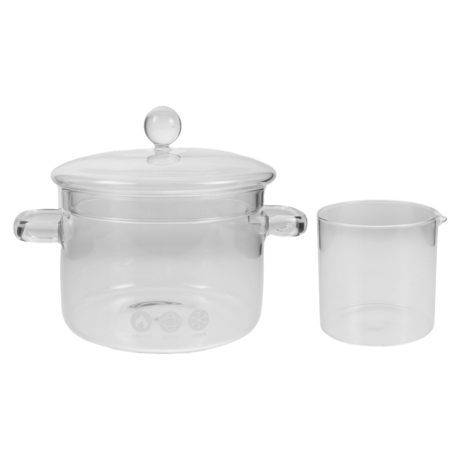 CHILDWEET Distillatore per Idrolato di Rosa in Vetro Borosilicato ad Alta Capacità con Doppia Maniglia e Isolamento Termico, Dimensioni 15x15x10,5cm, Set per Estrazione in Cucina