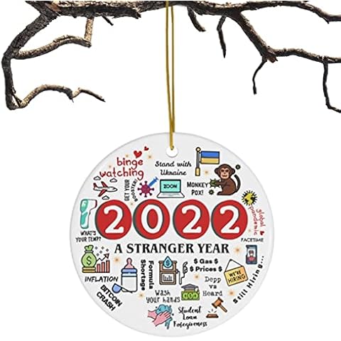 Shareed 2022 Christmas Tree Ornament - Annual Event Christmas Ornament | Funny Christmas Tree Hanging Ornament A Year To Remember 2022 Souvenirs Decorations Cover
