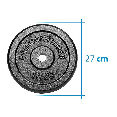 DoYourFitness 4X 10kg Dischi in 100% ghisa/Nero!