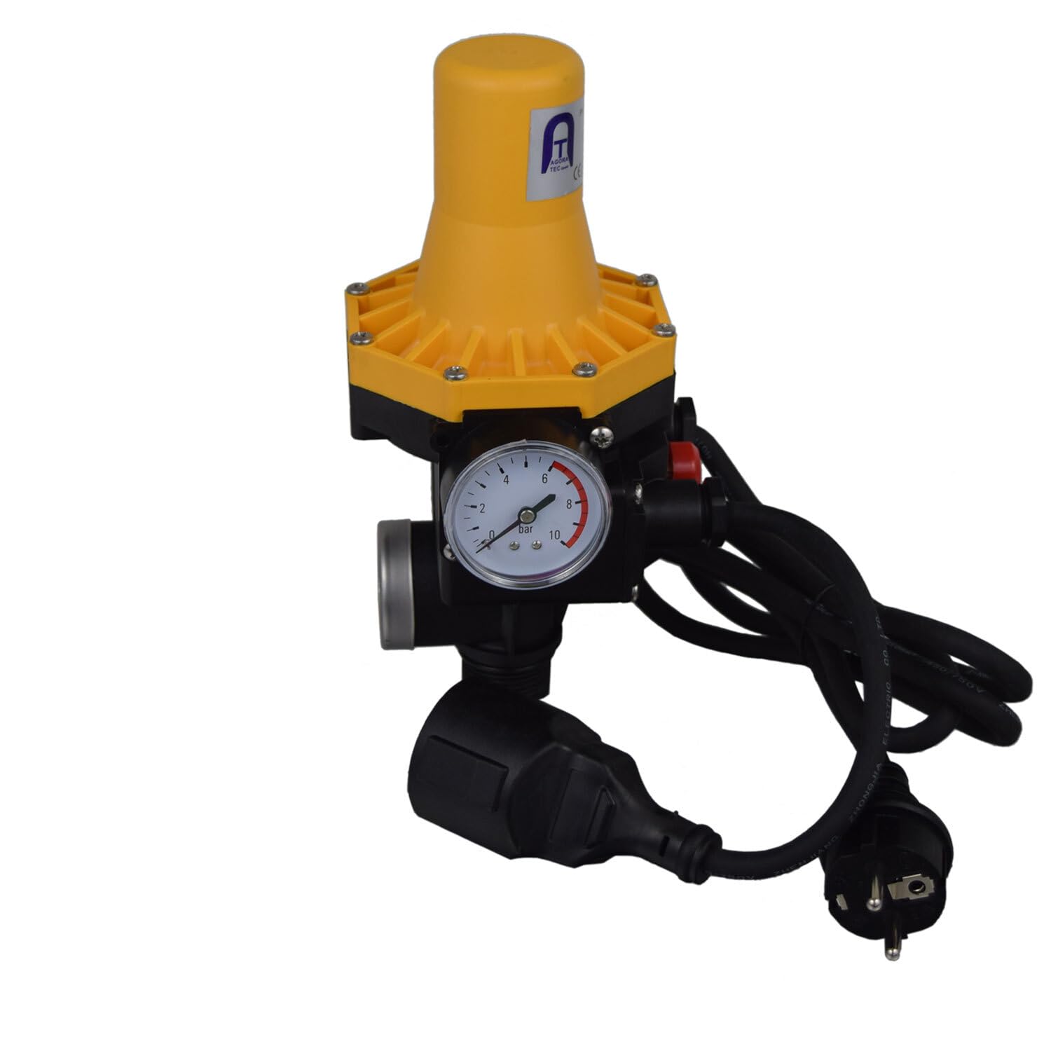 Agora-Tec® Pumpen Steuerung Druckschalter Durchflusswächter mit Trockenlaufschutz DWv-3 verkabelt