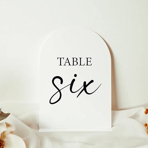 Miniatura 63 de Letrero de arco acrílico con espejo dorado de 5 x 7 pulgadas con soporte, paquete de 10 letreros acrílicos de arco dorado en blanco con base