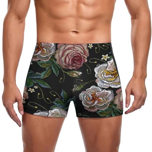 Maillot de bain homme boxer motif fleuri séchage rapide et maintien parfait
