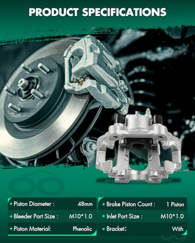Image of SCITOO 18B5421 Rear Right Disc Brake Caliper Assembly w /Bracket for Dodge for Durango 2011-2019,for Jeep for Grand Cherokee 2011-2019