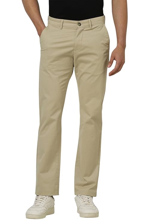Van Heusen Men's Mid Rise Regular Casual Pants
