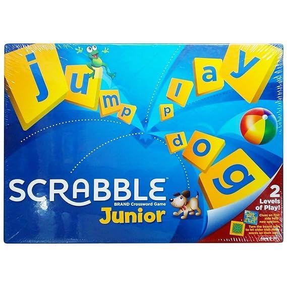 Image of ZEQTOS Scrabble Board Game, Word, Letters Game for All Ages (Multicolour),Pack of 1 (Junior)