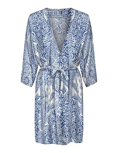 Kimono Onlnova 3/4 bleu mazarine pour sublimer une tenue simple