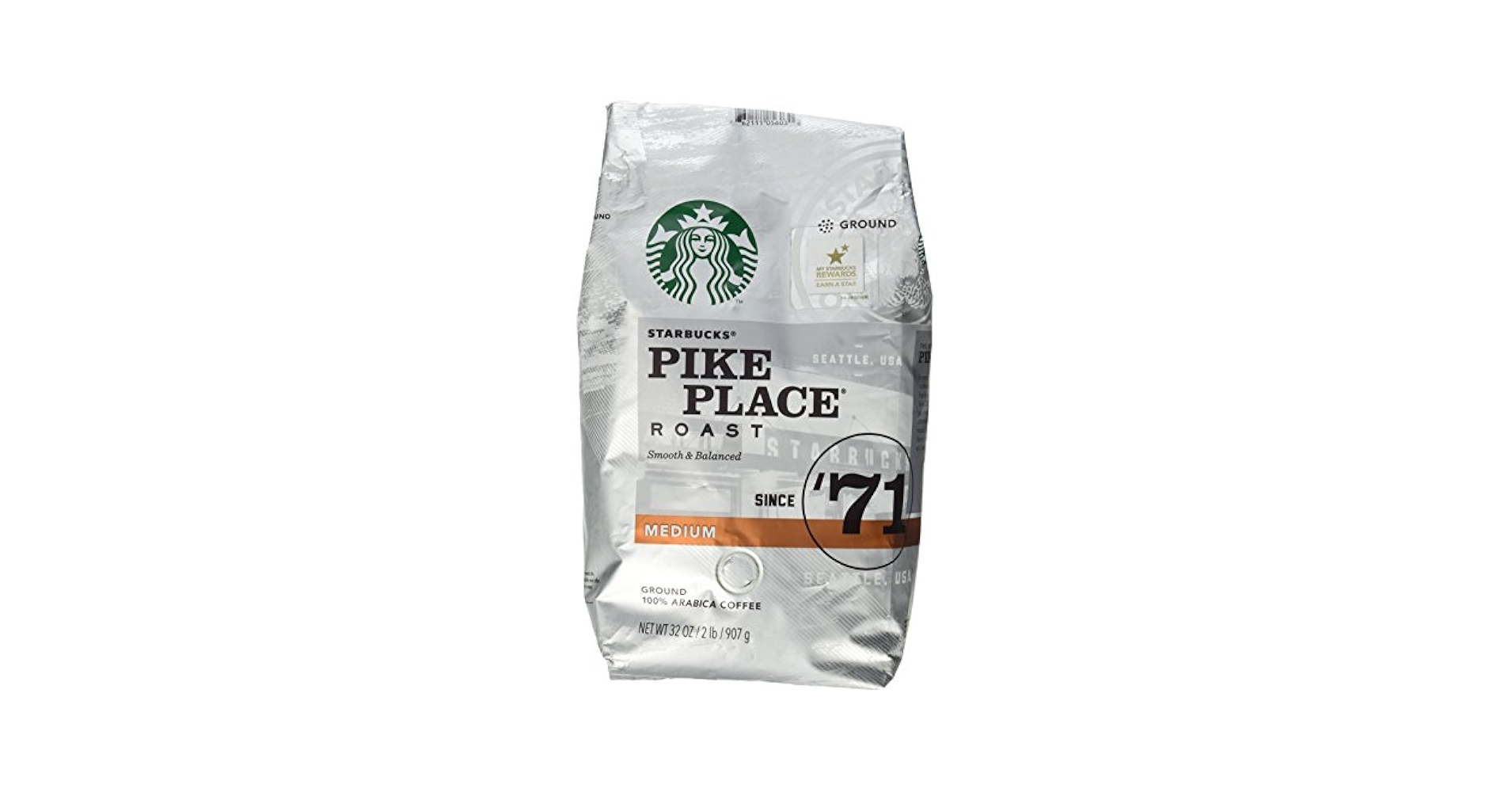 Amazon.com: Starbucks Pike Place Roast Ground Coffee, Medium
