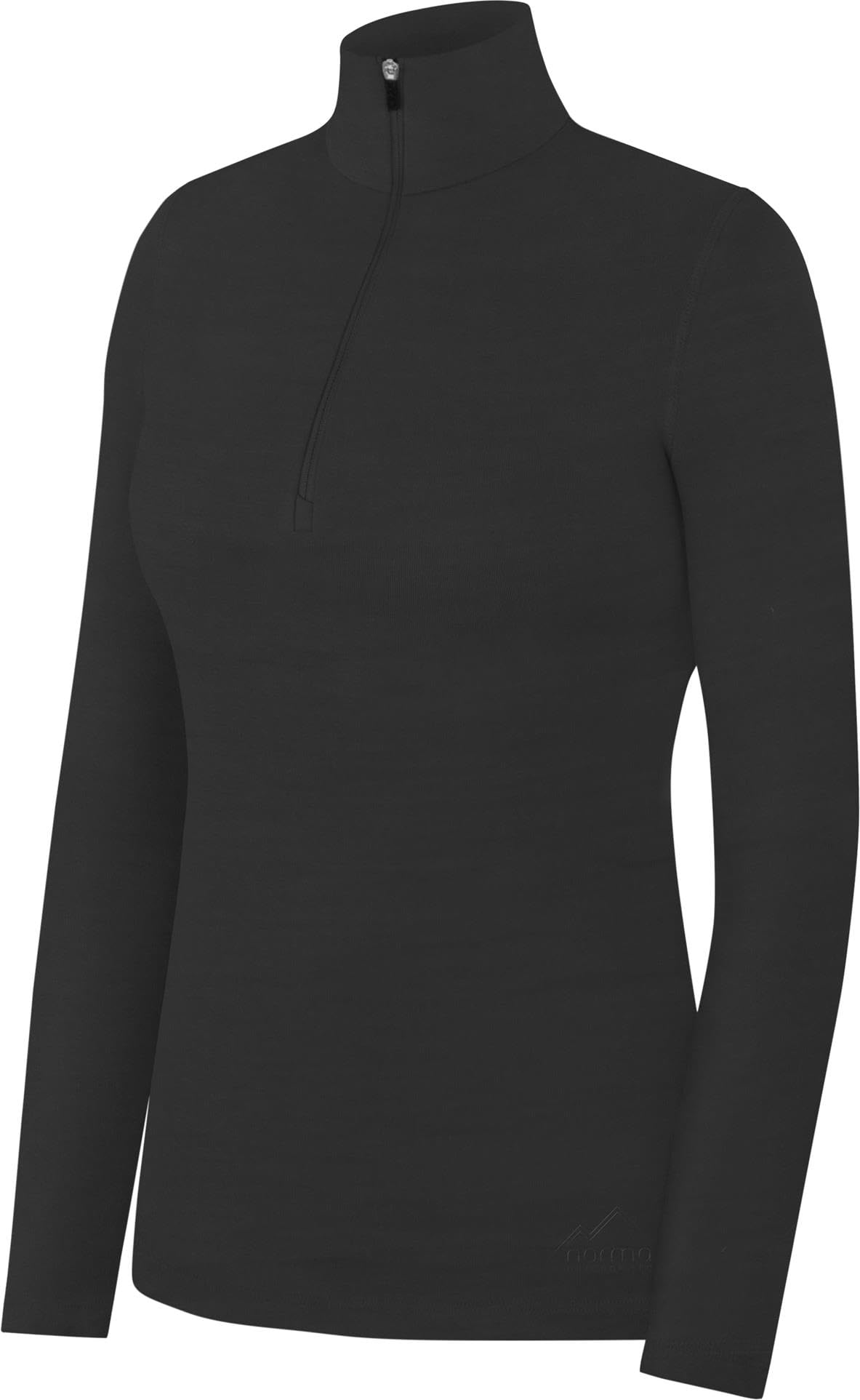 normani Damen Merino Zip Langarm-Shirt Outdoor Wollpullover mit Reißverschluss - 100% Merinowolle Pullover mit 1/4 Zip