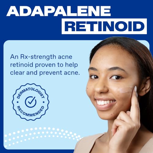 Image of Differin Acne Treatment Gel, 90 Day Supply, Retinoid Treatment for Face with 0.1% Adapalene, Gentle Skin Care for Acne Prone Sensitive Skin, 45g Pump (Packaging May Vary)