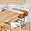 QZTODO Router Sled for Flattening Slabs, 58 Inch Slab Flattening Jig, Adjustable Trimming Planing Machine for Woodworking, Home DIY