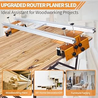 QZTODO Router Sled for Flattening Slabs, 58 Inch Slab Flattening Jig, Adjustable Trimming Planing Machine for Woodworking, Home DIY