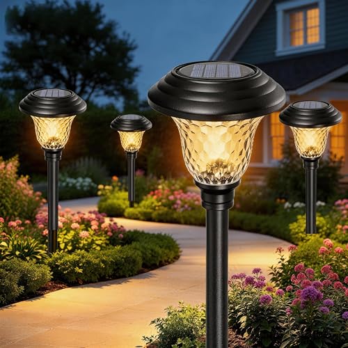 Beau Jardin 8 Pack Solar Pathway Lights White+Color...