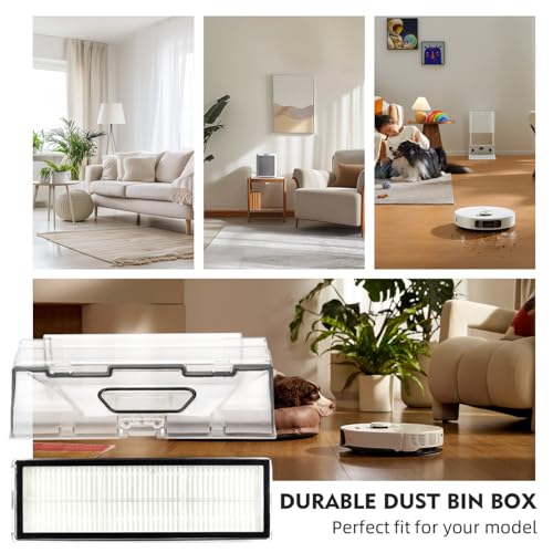 Image of Dust Bin Box for Roborock S5 MAX / S6 MaxV /S6 Pure / T7 /T7 Pro Vacuum Cleaner - Waste Dustbin Box Replacement Accessories Spare Parts (Not for S6)
