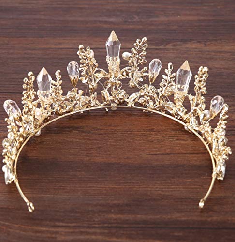 Tiara de boda sin dolor de cabeza: diadema de corona con diamantes de imitación cómodos 2