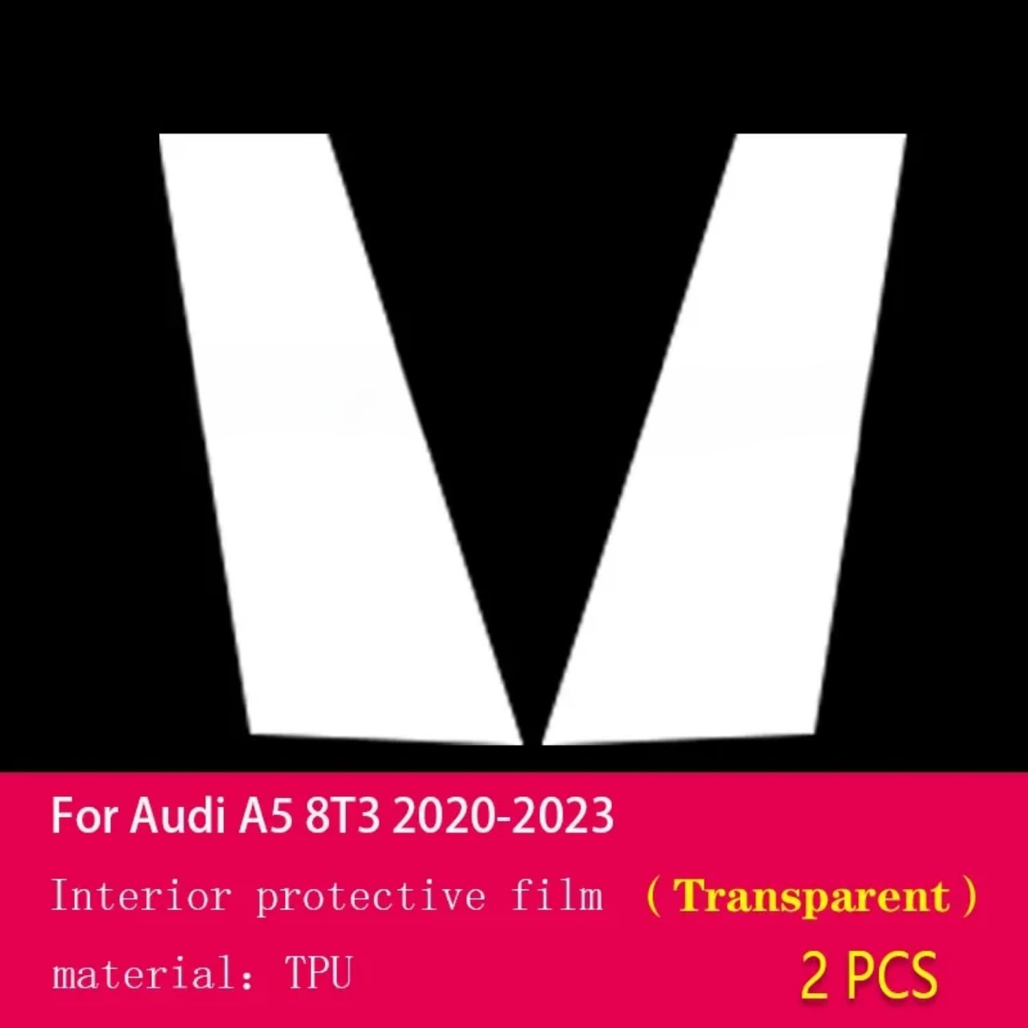 Pellicola protettiva per carrozzeria auto, in poliuretano termoplastico, resistente ai graffi, per Audi A5 8T3 2020-2024 (trasparente)