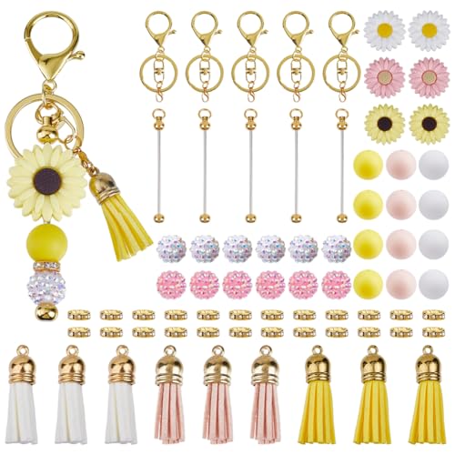 Kit porte-clés perles silicone à faire soi-même, une idée cadeau manuel idéale pour femme