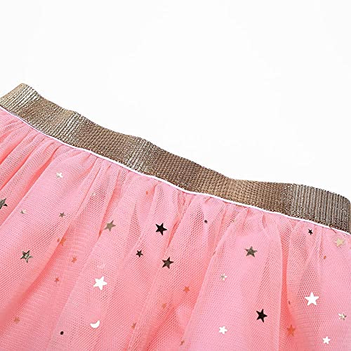 Saia tutu infantil de balé para meninas de 2 a 7 anos, com lantejoulas, para festa e dança, saia de