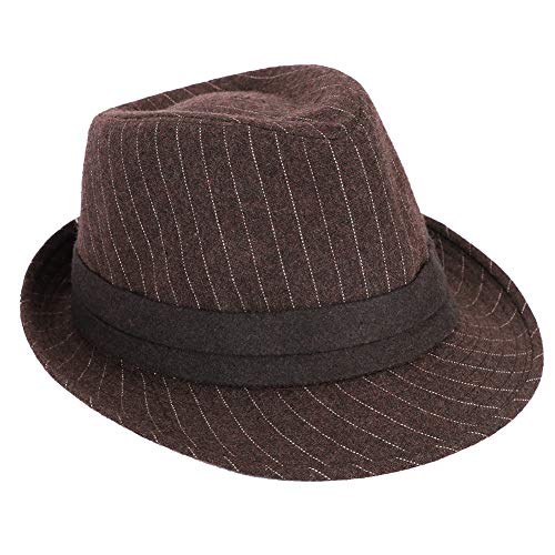 Image of Felt Trilby Fedora Hat Short Brim Panama Jazz Hat 20s Bowler Gatsby Cap for Men Women
